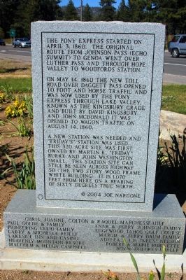 Friday's Added Station Marker, Back. Click for full size. Friday's Added Station Marker, Back image. Click for full size.