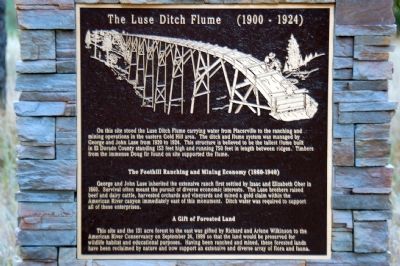 The Luse Ditch Flume Marker image. Click for full size.