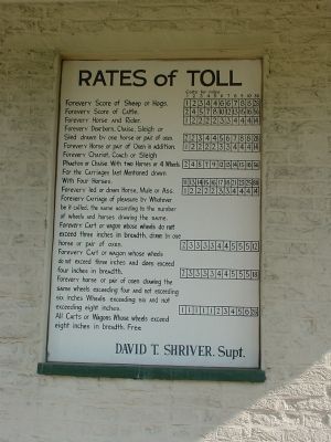 Rates of Toll Posted at the Toll House image. Click for full size.