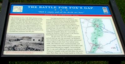 The Battle for Foxs Gap Marker image. Click for more information.