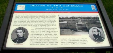 Deaths of Two Generals Marker image. Click for full size.