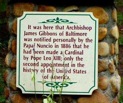 James Cardinal Gibbons Marker. Click for full size. James Cardinal Gibbons Marker image. Click for full size.
