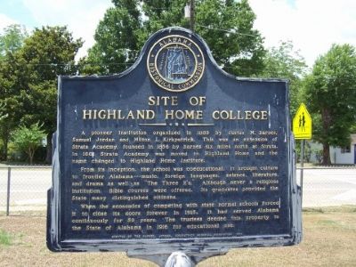 Site of Highland Home College Marker image. Click for full size.