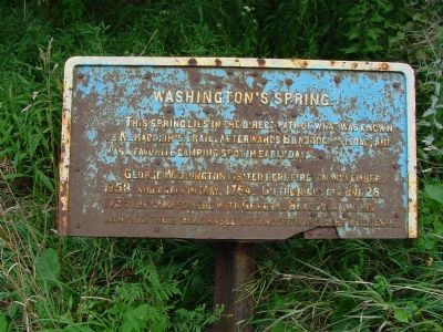 Washington’s Spring Marker. Click for full size. Washington’s Spring Marker image. Click for full size.