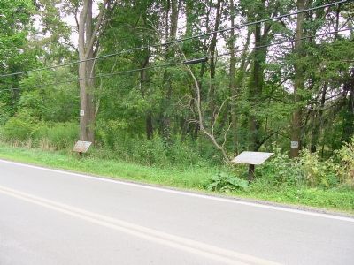 Washington-Braddock Road and Washington's Spring Marker. Click for full size. Washington-Braddock Road and Washington's Spring Marker image. Click for full size.