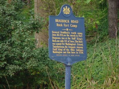 Braddock Road - Rock Fort Camp Marker. Click for full size. Braddock Road - Rock Fort Camp Marker image. Click for full size.