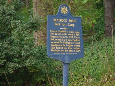 Braddock Road - Rock Fort Camp Marker image. Click for full size.