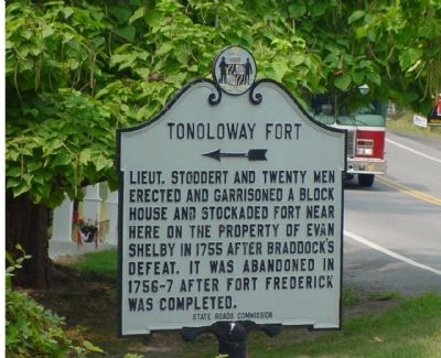 Tonoloway Fort Marker image. Click for full size.