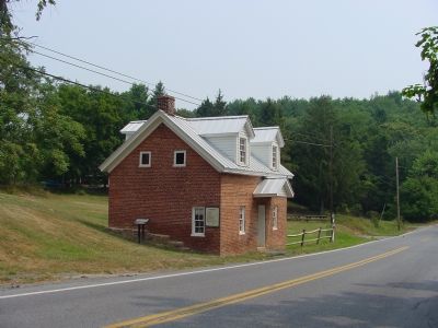 Old Bank Road Toll House and Marker image. Click for full size.