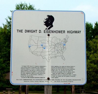 The Dwight D. Eisenhower Highway Marker image. Click for full size.