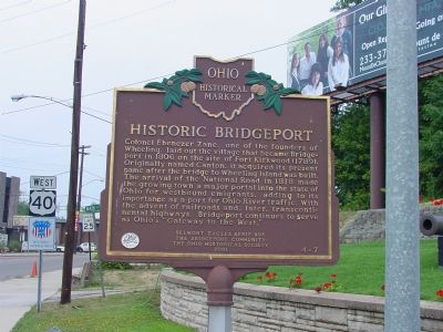 Historic Bridgeport Marker. Click for full size. Historic Bridgeport Marker image. Click for full size.