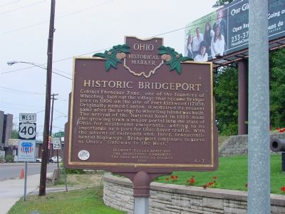 Historic Bridgeport Marker image. Click for full size.