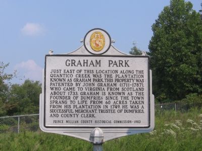 Graham Park Marker. Click for full size. Graham Park Marker image. Click for full size.