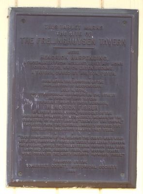 The Frelinghuysen Tavern Marker image. Click for full size.