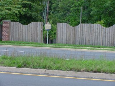 Marker from Across Shirley Gate Road. Click for full size. Marker from Across Shirley Gate Road image. Click for full size.