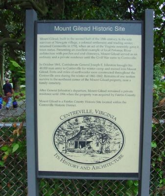 Mount Gilead Historic Site Marker image. Click for full size.