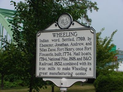 Wheeling Marker. Click for full size. Wheeling Marker image. Click for full size.