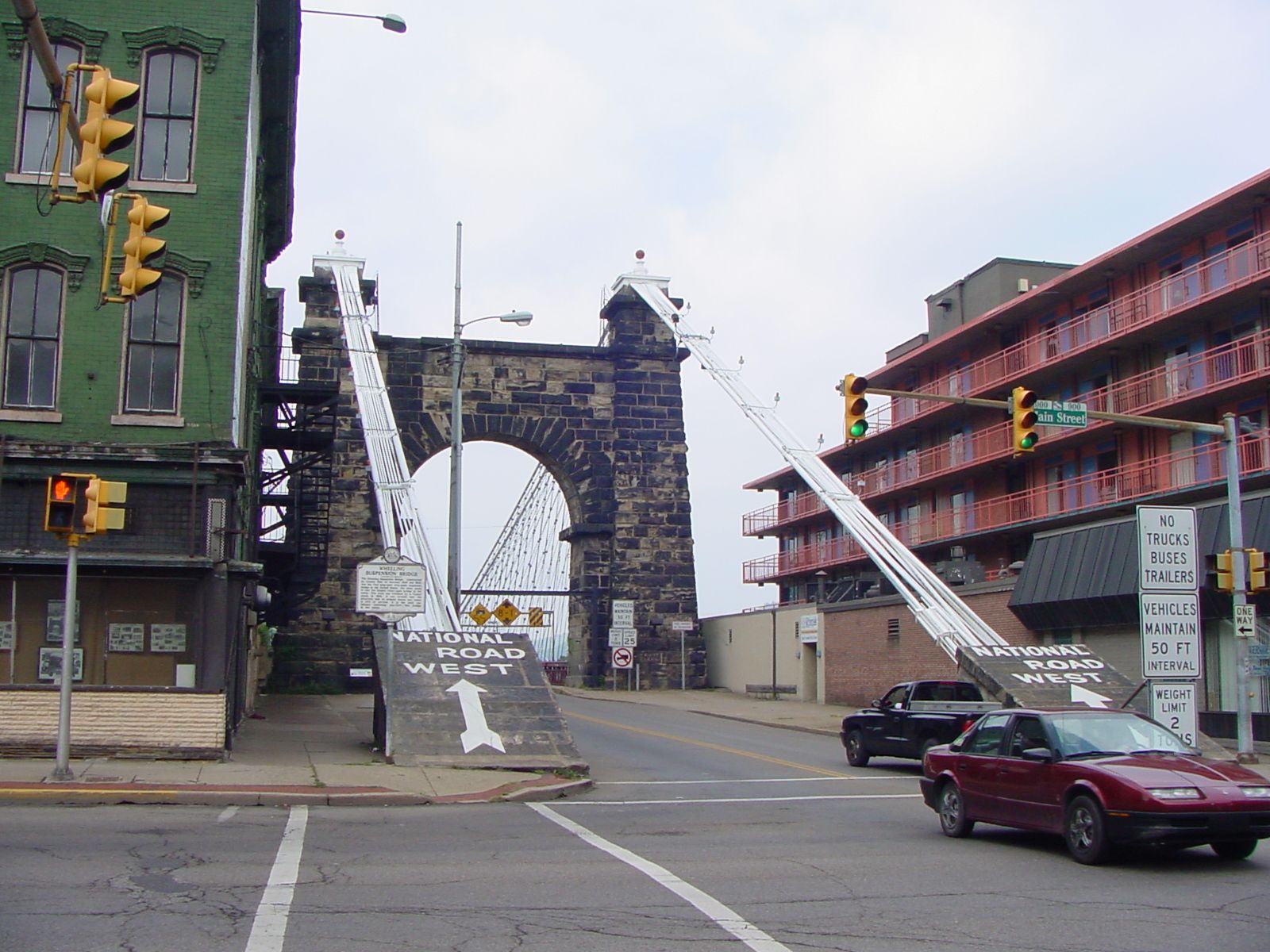 Wheeling Suspension Bridge and Marker