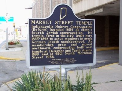 Side one: Market Street Temple Marker. Click for full size. Side one: Market Street Temple Marker image. Click for full size.
