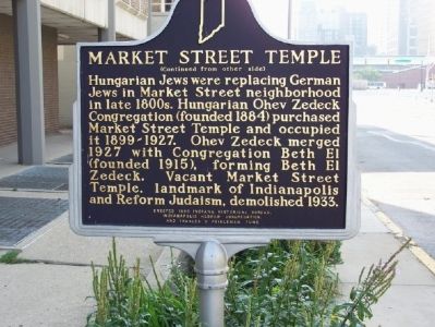 Side two: Market Street Temple Marker. Click for full size. Side two: Market Street Temple Marker image. Click for full size.
