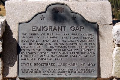 Emigrant Gap Marker image. Click for full size.