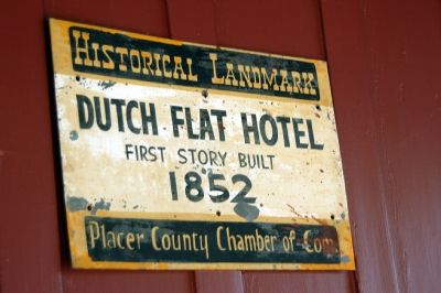 Dutch Flat Hotel Marker image. Click for full size.
