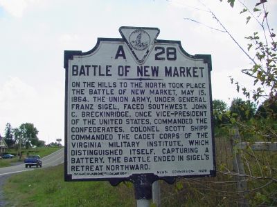 Battle of New Market Marker. Click for full size. Battle of New Market Marker image. Click for full size.