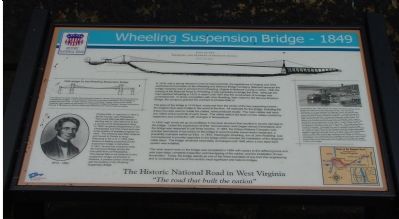 Wheeling Suspension Bridge Marker image. Click for full size.