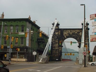 Both Wheeling Bridge Markers image. Click for full size.