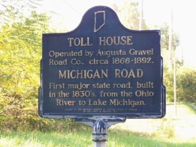 Toll House - Michigan Road Marker image. Click for full size.