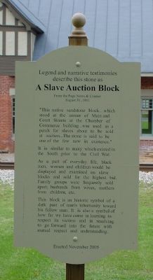 A Slave Auction Block Marker image. Click for full size.