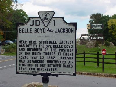 Belle Boyd and Jackson Marker. Click for full size. Belle Boyd and Jackson Marker image. Click for full size.