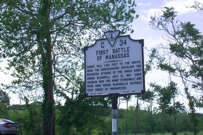 First Battle of Manassas Marker's previous location. Click for full size. First Battle of Manassas Marker's previous location image. Click for full size.