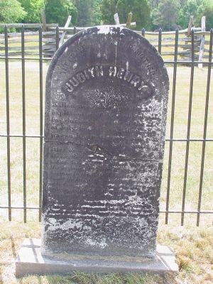 Judith Henry's Grave Marker image. Click for full size.
