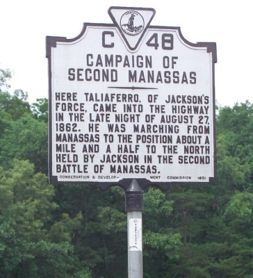 Campaign of Second Manassas Marker. Click for full size. Campaign of Second Manassas Marker image. Click for full size.