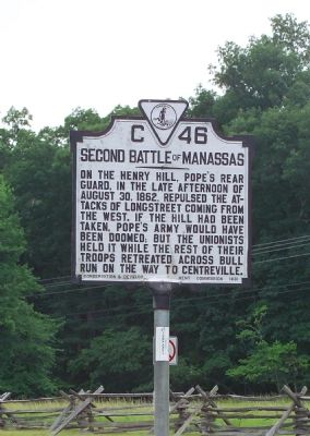 Second Battle of Manassas Marker. Click for full size. Second Battle of Manassas Marker image. Click for full size.
