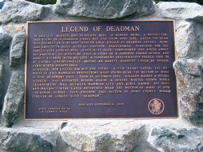Legend of Deadman Marker. Click for full size. Legend of Deadman Marker image. Click for full size.