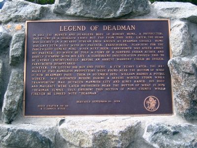 Legend of Deadman Marker image. Click for full size.