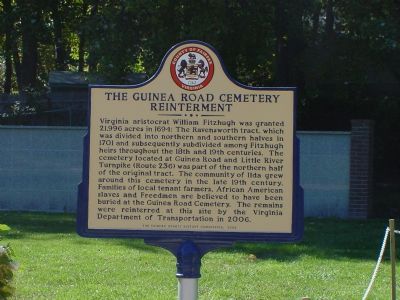 The Guinea Road Cemetery Reinterment Marker. Click for full size. The Guinea Road Cemetery Reinterment Marker image. Click for full size.
