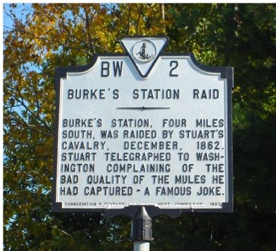 Burkes Station Raid Marker image. Click for full size.