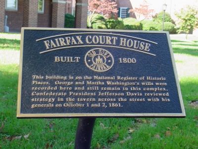 Fairfax Courthouse Marker. Click for full size. Fairfax Courthouse Marker image. Click for full size.