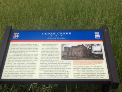 Cedar Creek Marker image. Click for more information.