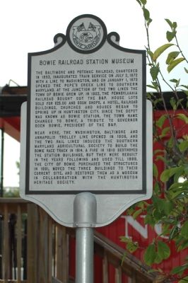 Bowie Railroad Station Museum Marker. Click for full size. Bowie Railroad Station Museum Marker image. Click for full size.