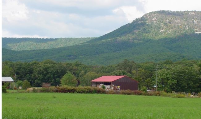 View from Monument: Shenandoah Valley and Massanutten Mountain at New Market Gap image. Click for full size.