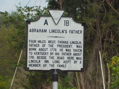 Abraham Lincolns Father Marker image. Click for full size.