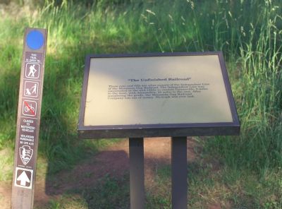 “The Unfinished Railroad” Marker. Click for full size. “The Unfinished Railroad” Marker image. Click for full size.
