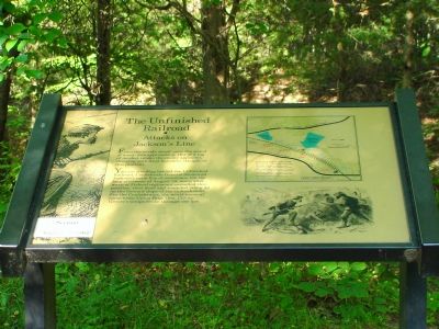 "The Unfinished Railroad" Marker. Click for full size. "The Unfinished Railroad" Marker image. Click for full size.