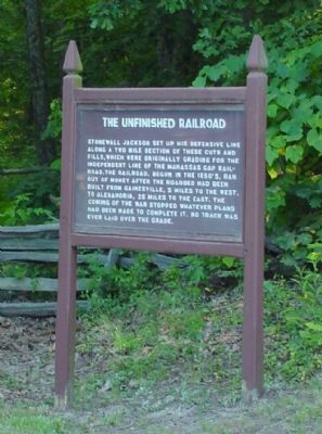 The Unfinished Railroad Marker image. Click for full size.