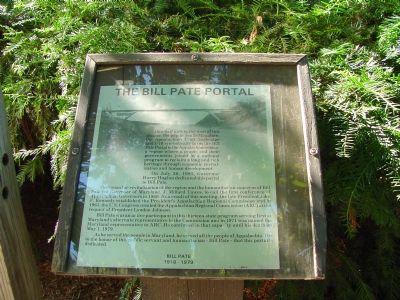 The Bill Pate Portal Marker image. Click for full size.