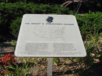 The Dwight D. Eisenhower Highway Marker image. Click for full size.